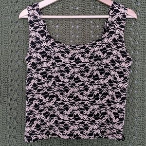 Gold and Black Sleeveless Top